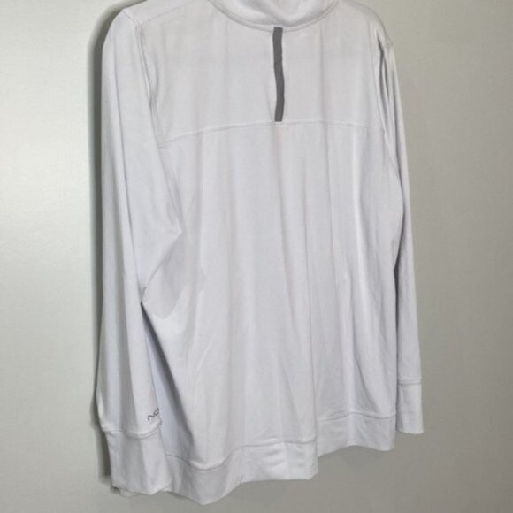 Nola Women White Long Sleeve Zip Up Activewear Jacket Sweater Plus Size 2X - Picture 11 of 14